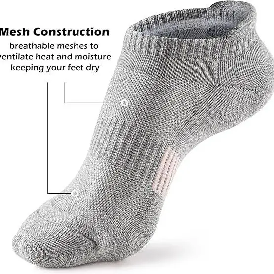 Cross-border in stock socks for men and women with plus size foreign trade wholesale summer mesh breathable socks and ankle running thin