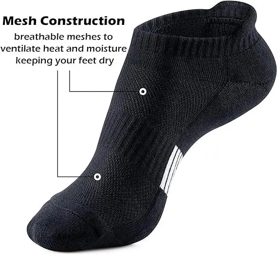 Cross-border in stock socks for men and women with plus size foreign trade wholesale summer mesh breathable socks and ankle running thin — feature 6