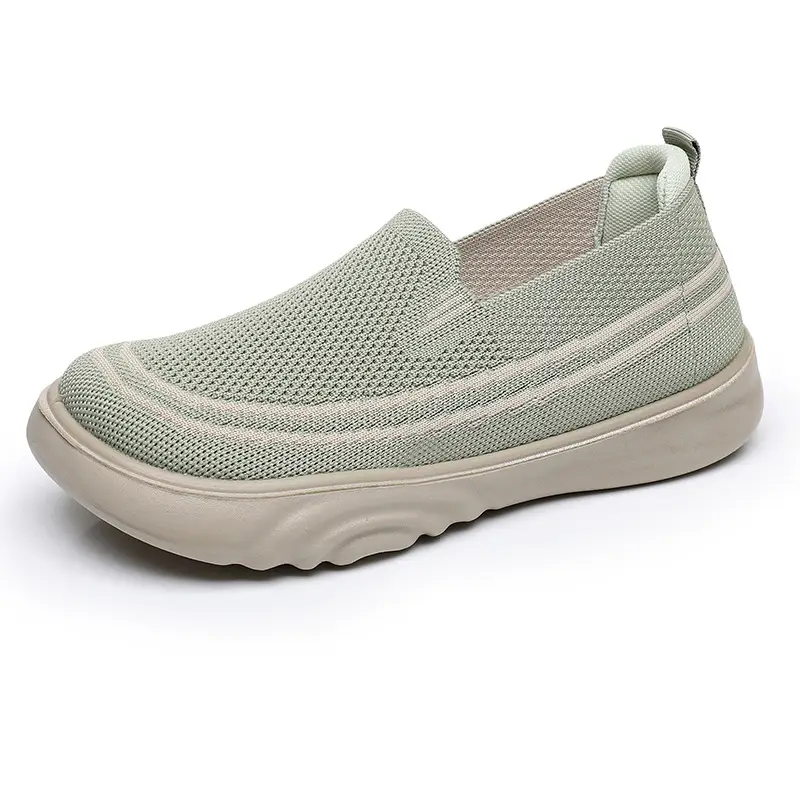 2025 Women's Black Slip-On Casual Shoes with Light Thick Sole - Image 9
