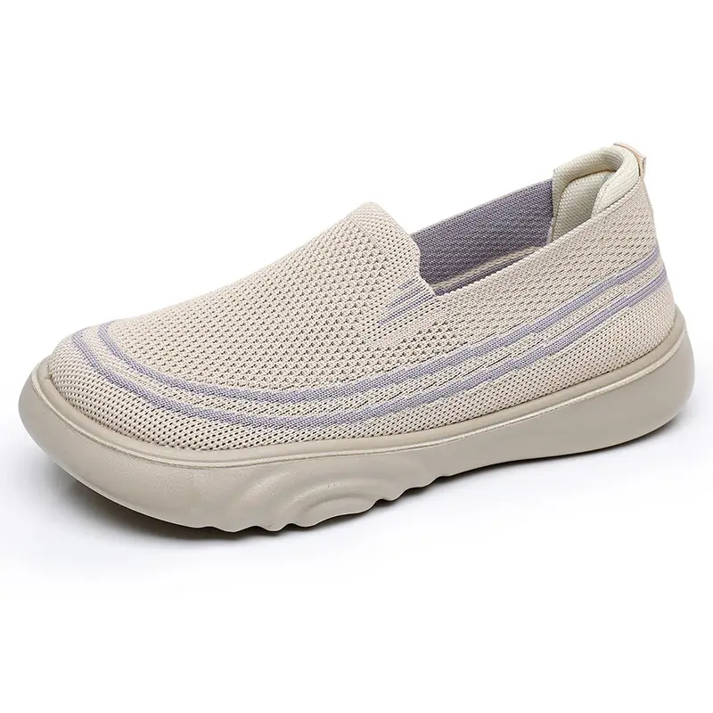 2025 Women's Black Slip-On Casual Shoes with Light Thick Sole - Image 3