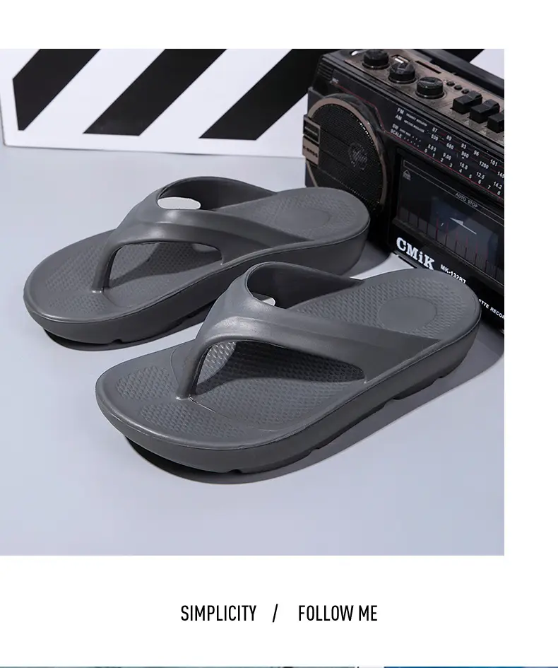 Cross-Border Parent-Child Couple Men's and Women's Large Size Flip-Flops Summer Outer Wear Casual Thick-Soled Beach Slippers Wholesale — feature 34