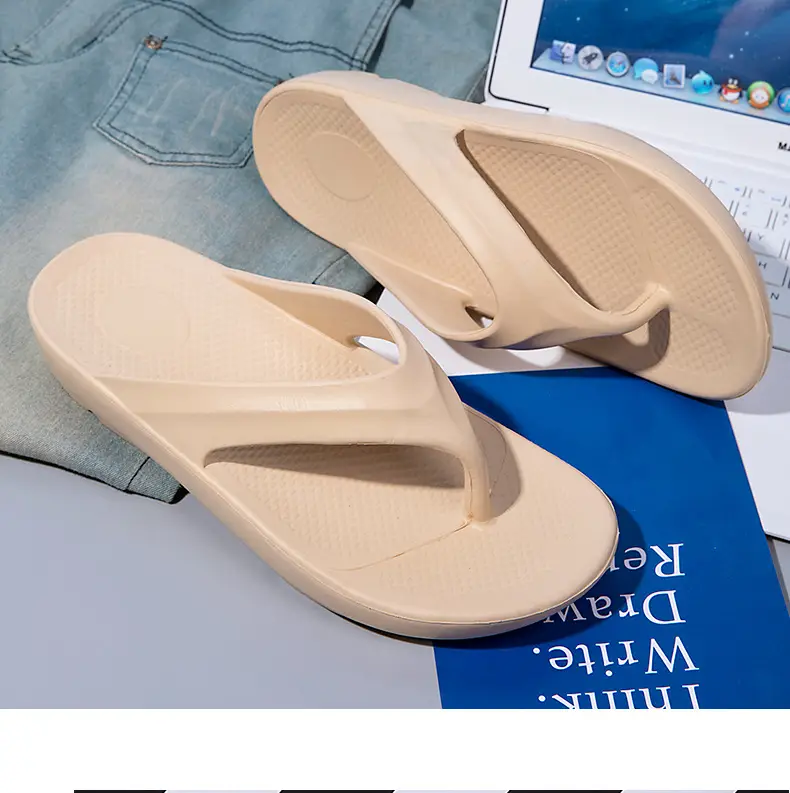 Cross-Border Parent-Child Couple Men's and Women's Large Size Flip-Flops Summer Outer Wear Casual Thick-Soled Beach Slippers Wholesale — feature 35