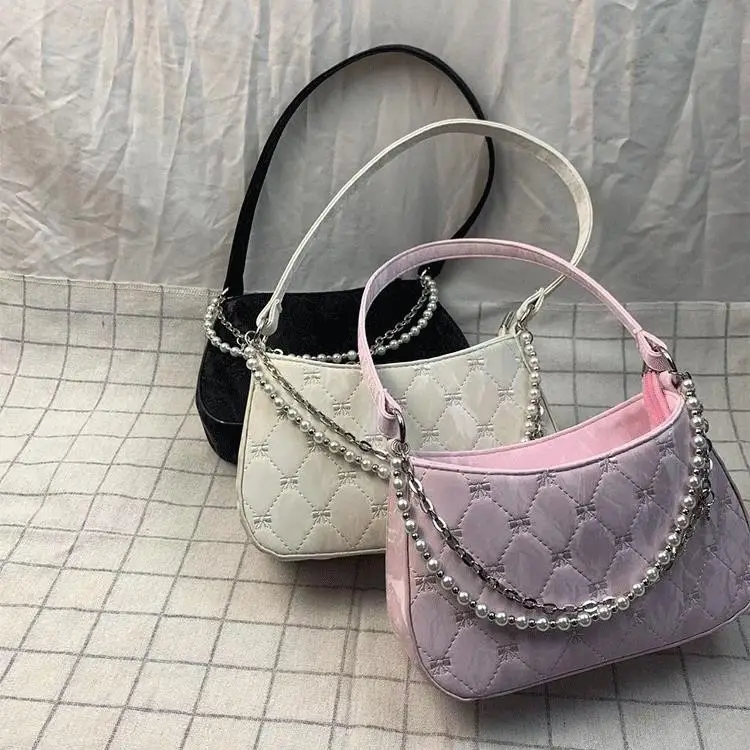 Pink Pearl Crossbody Bag for Women