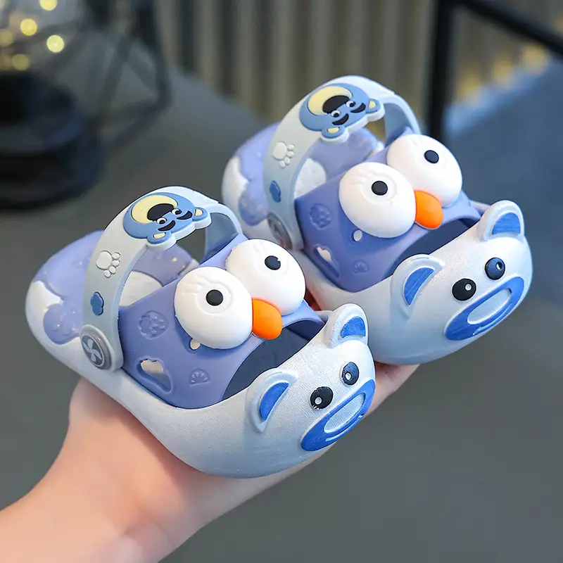 Cartoon Big Eyes Baby Slippers Summer Outdoor