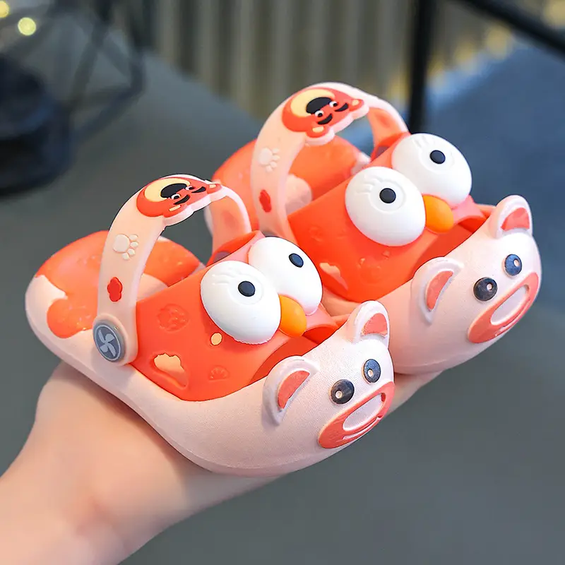 Cartoon Big Eyes Baby Slippers Summer Outdoor