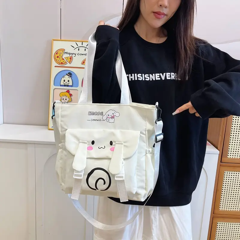 Pink Cartoon Student Tote Bag for Girls 2024 - Image 5