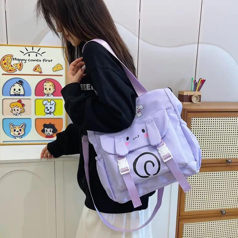 Pink Cartoon Student Tote Bag for Girls 2024 - Image 7
