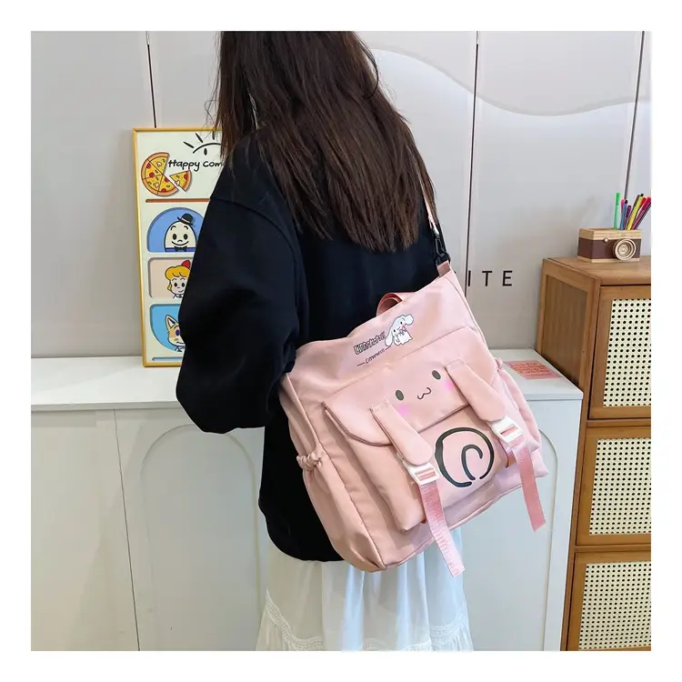 Pink Cartoon Student Tote Bag for Girls 2024 — feature 10