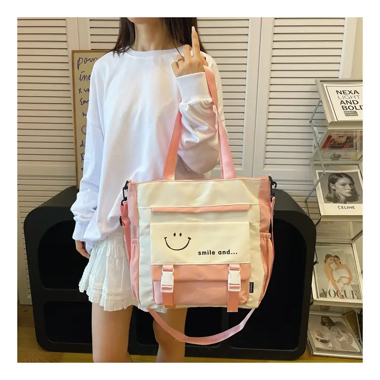 Pink Cartoon Student Tote Bag for Girls 2024 — feature 17