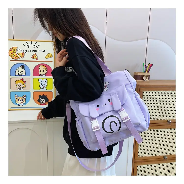 Pink Cartoon Student Tote Bag for Girls 2024 — feature 25