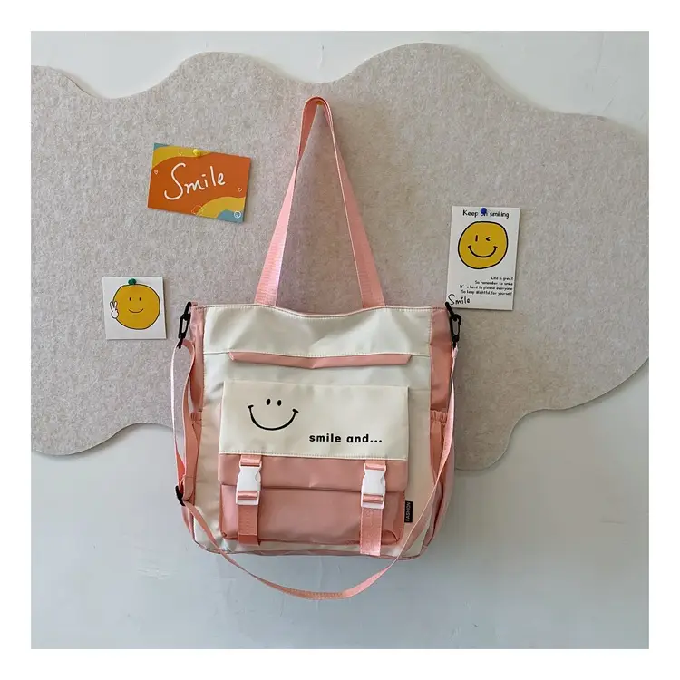 Pink Cartoon Student Tote Bag for Girls 2024 — feature 40