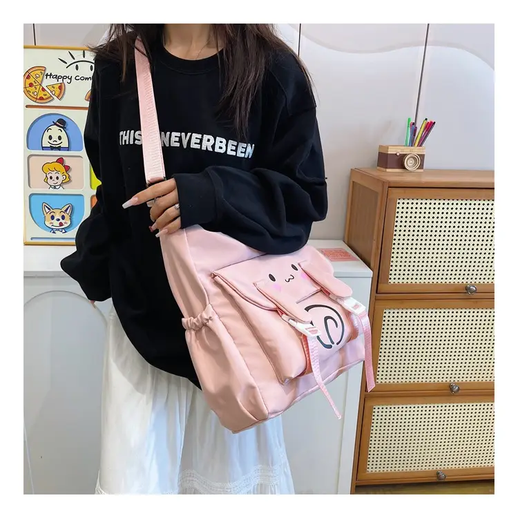 Pink Cartoon Student Tote Bag for Girls 2024 — feature 9