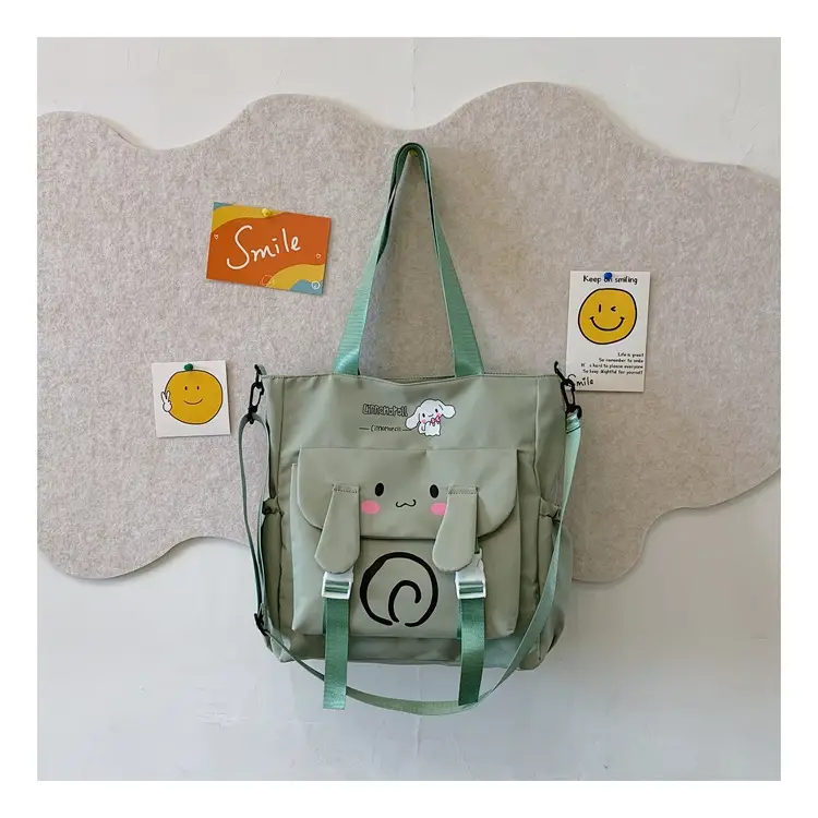 Pink Cartoon Student Tote Bag for Girls 2024 - Image 3