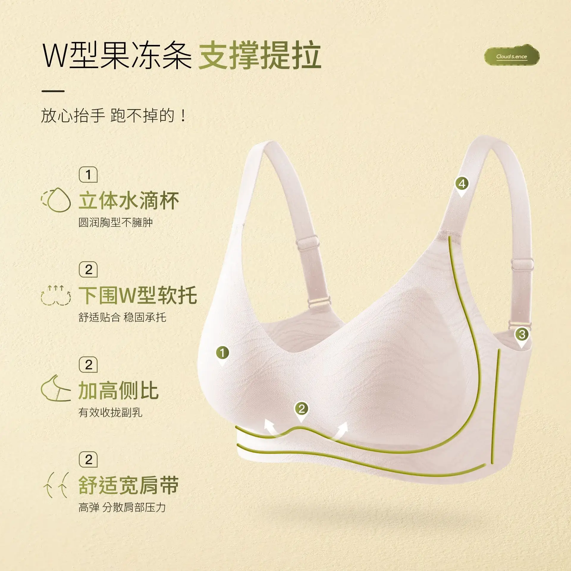 Naked Jelly Glue Support Bra for Women
