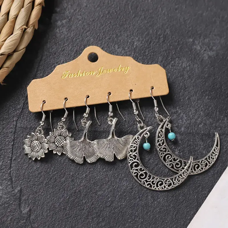 Vintage Handmade Xizang Silver Earrings for Women