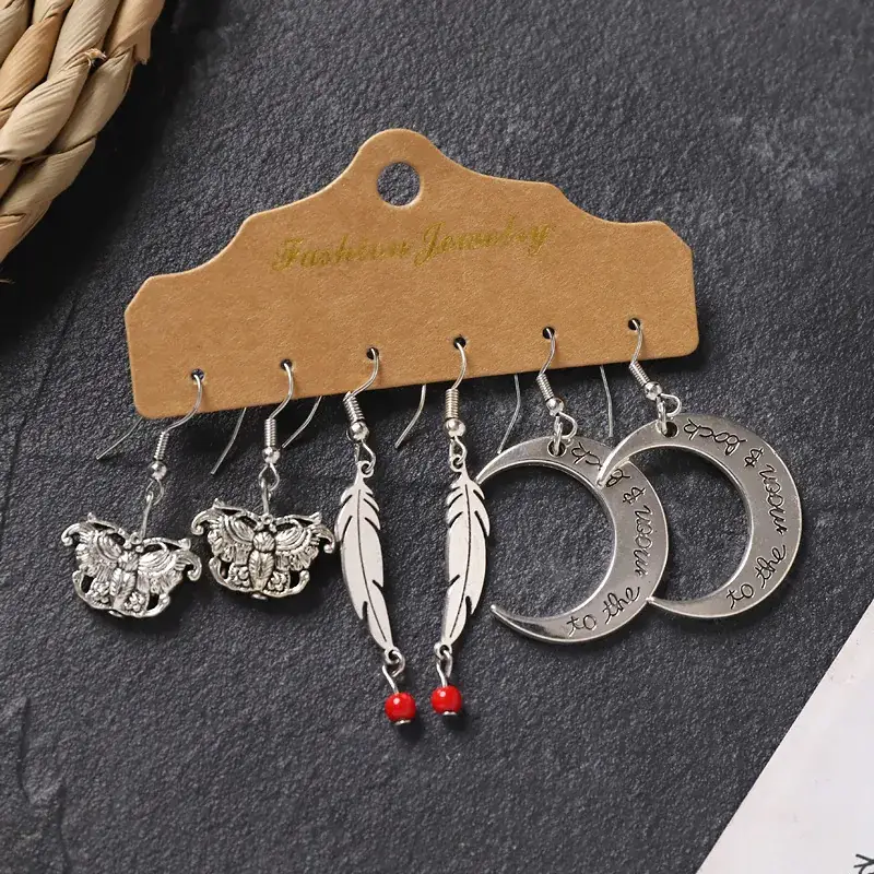 Vintage Handmade Xizang Silver Earrings for Women