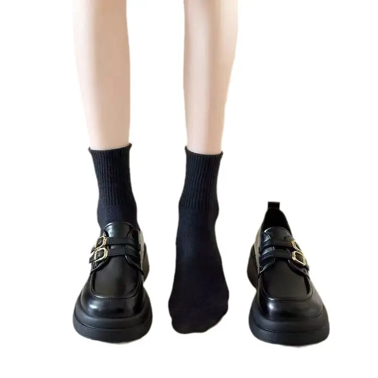 Women's Small Leather Shoes British Style 2024 Summer New All-match Thick-soled Loafers Slip-on Mary Jane Shoes - Image 5