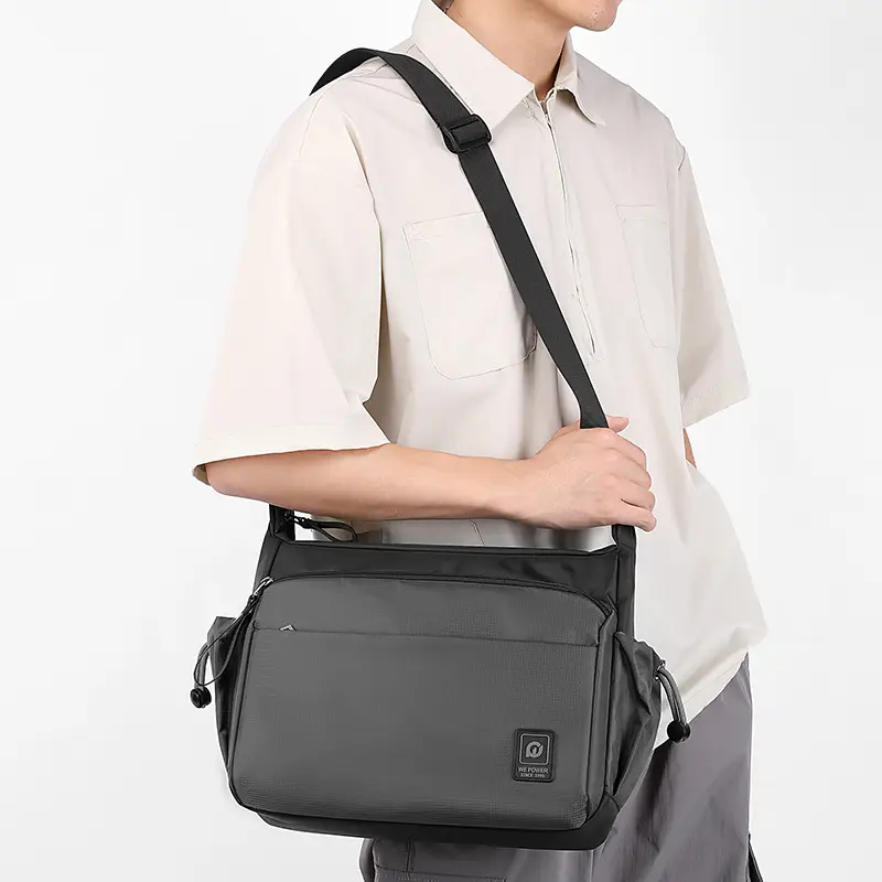 Men's Green Shoulder Crossbody Bag Large Capacity - Image 7