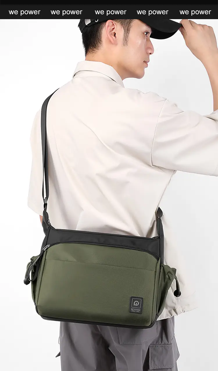 Men's Green Shoulder Crossbody Bag Large Capacity — feature 16