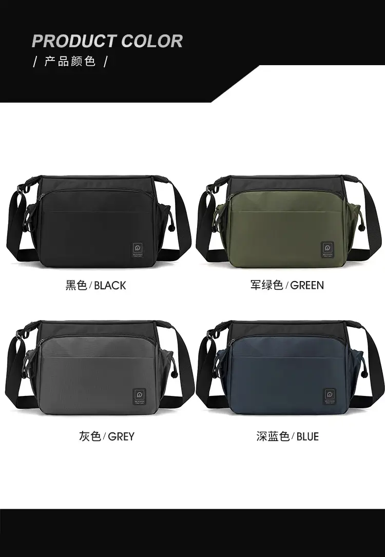 Men's Green Shoulder Crossbody Bag Large Capacity — feature 18