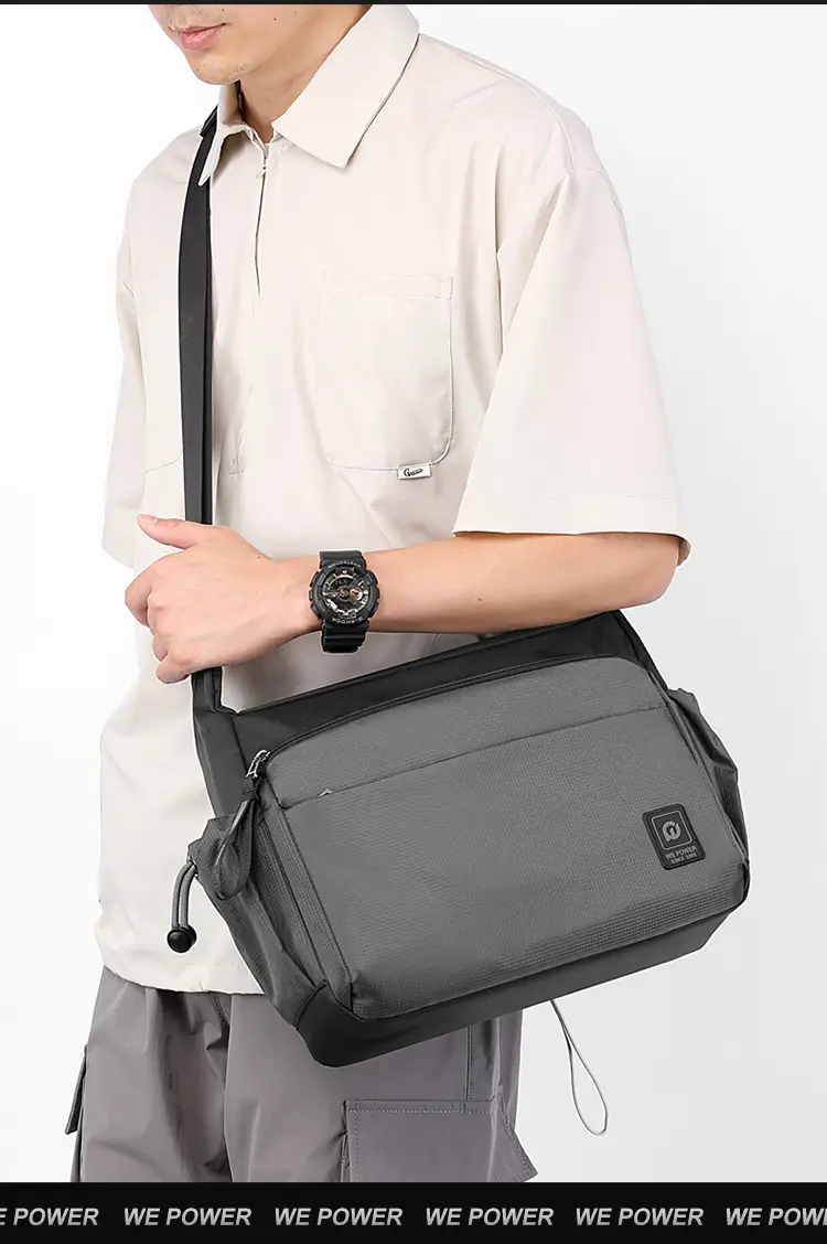 Men's Green Shoulder Crossbody Bag Large Capacity — feature 5