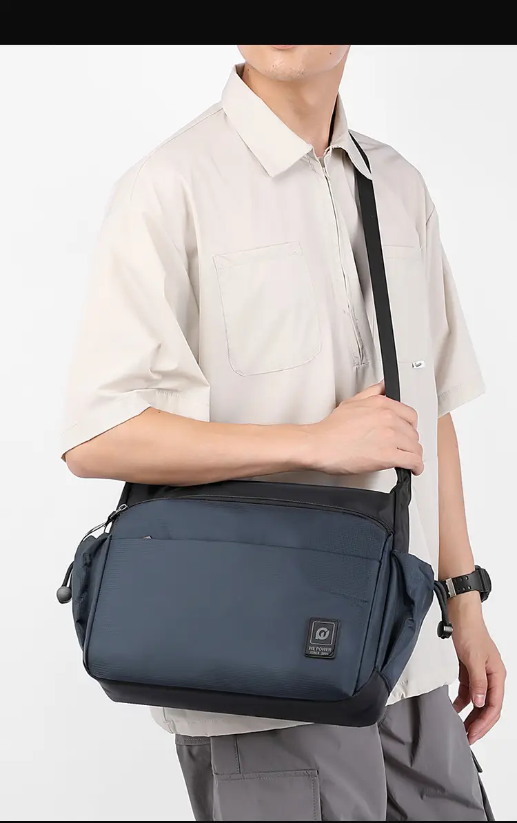 Men's Green Shoulder Crossbody Bag Large Capacity — feature 8