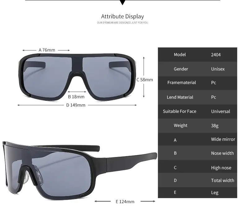 Men Cycling Windproof Sunglasses with UV Protection β feature 9