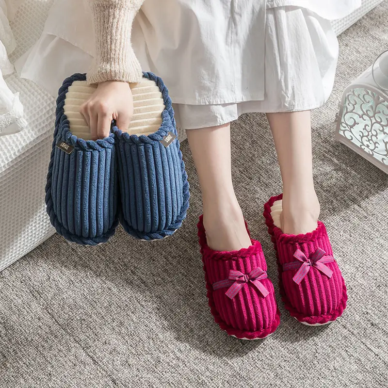 Cotton Slippers Cixi Spring & Fall Men's Winter Home Indoor Non-slip Home Warm Couple Winter Plush Women - Image 7