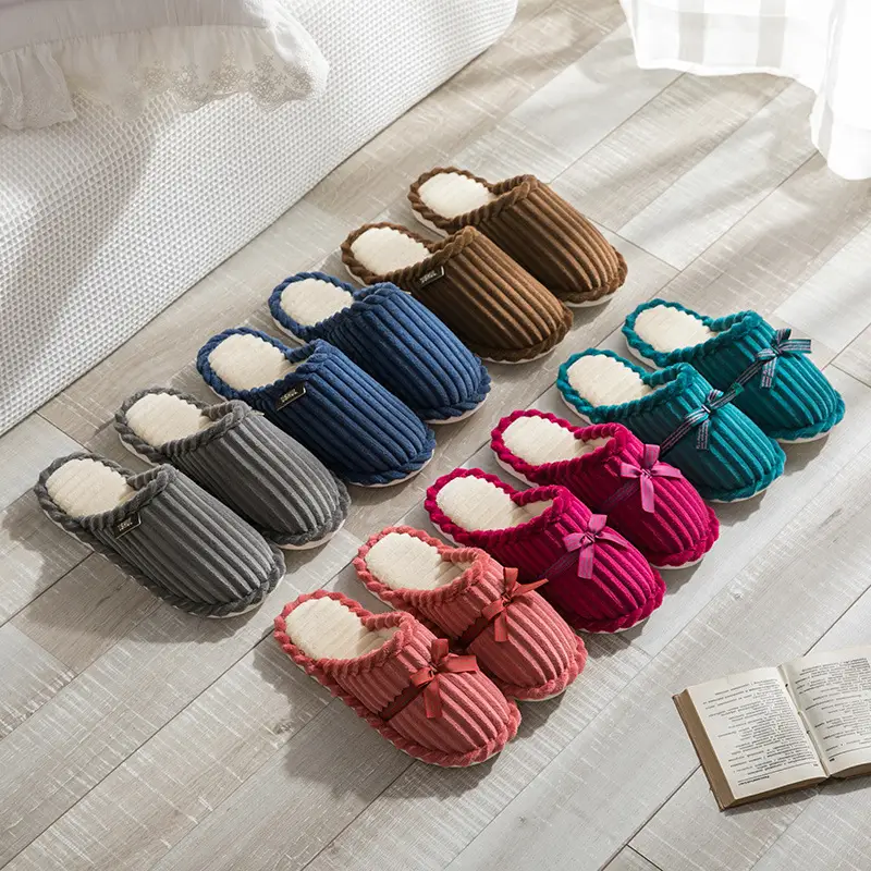 Cotton Slippers Cixi Spring & Fall Men's Winter Home Indoor Non-slip Home Warm Couple Winter Plush Women - Image 9