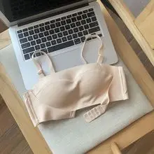 869 smooth seamless jelly strip soft support small chest gathered medium thickness bra soft and comfortable pure underwear bra — feature 7