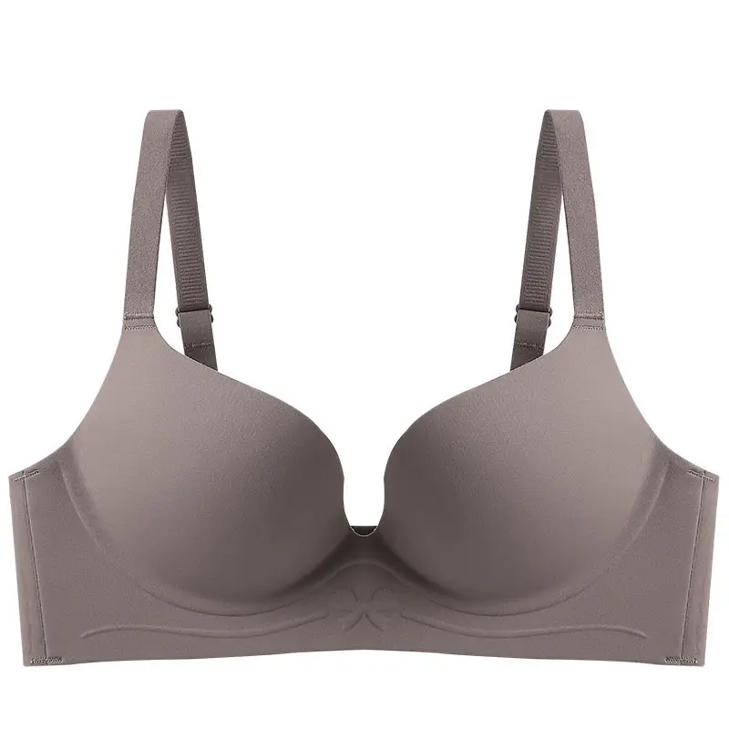 869 smooth seamless jelly strip soft support small chest gathered medium thickness bra soft and comfortable pure underwear bra - Image 3
