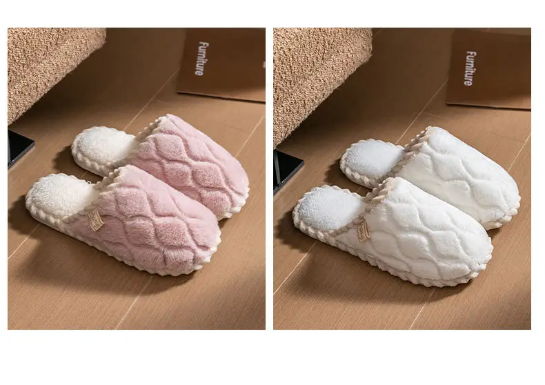 Cotton Slippers for Women in Autumn and Winter, Thick-Soled Non-Slip Warm Indoor Slippers for Couples, Plush Slippers for Men in Winter — feature 16