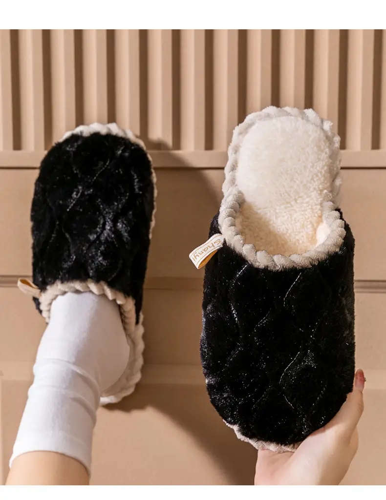 Cotton Slippers for Women in Autumn and Winter, Thick-Soled Non-Slip Warm Indoor Slippers for Couples, Plush Slippers for Men in Winter — feature 18
