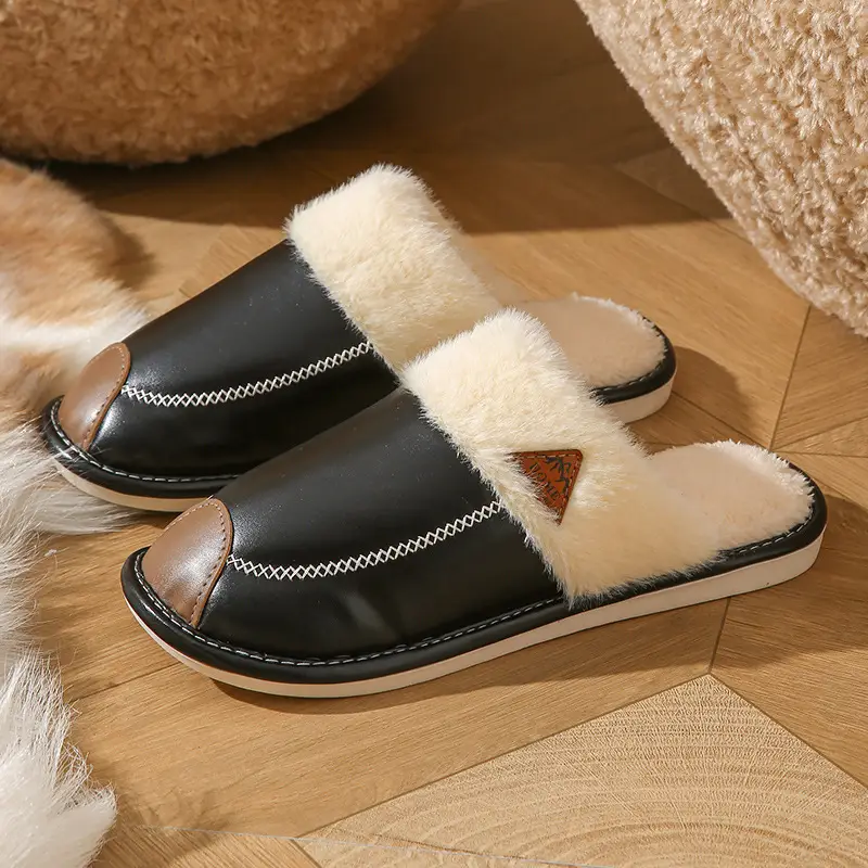 Cotton Slippers for Women in Autumn and Winter, Thick-Soled Non-Slip Warm Indoor Slippers for Couples, Plush Slippers for Men in Winter - Image 41