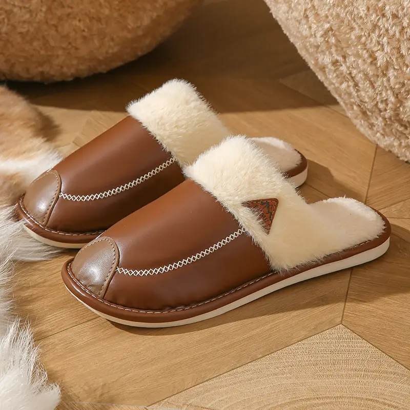 Cotton Slippers for Women in Autumn and Winter, Thick-Soled Non-Slip Warm Indoor Slippers for Couples, Plush Slippers for Men in Winter - Image 42