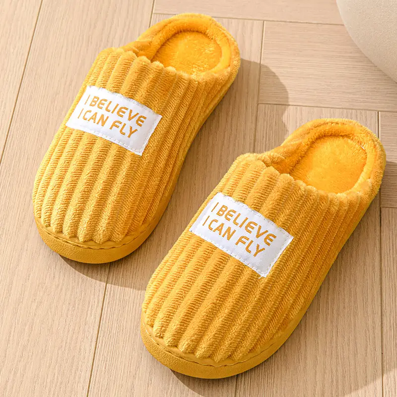 Cotton Slippers Men's Autumn and Winter 2024 New Indoor Home Non-slip Thick Bottom Comfortable Plush Slippers for Men in Winter - Image 4