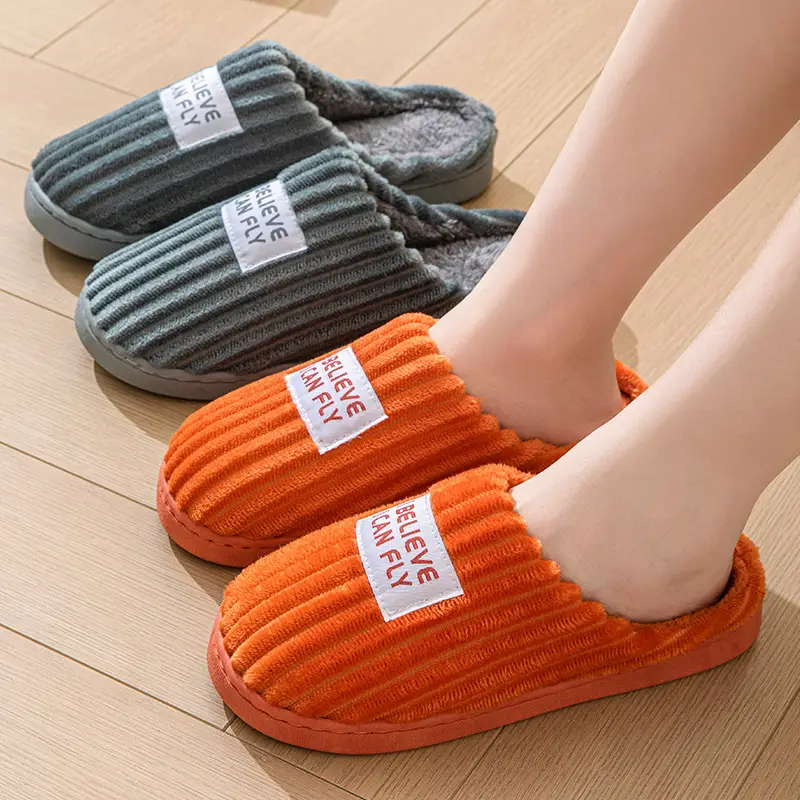 Cotton Slippers Men's Autumn and Winter 2024 New Indoor Home Non-slip Thick Bottom Comfortable Plush Slippers for Men in Winter - Image 5