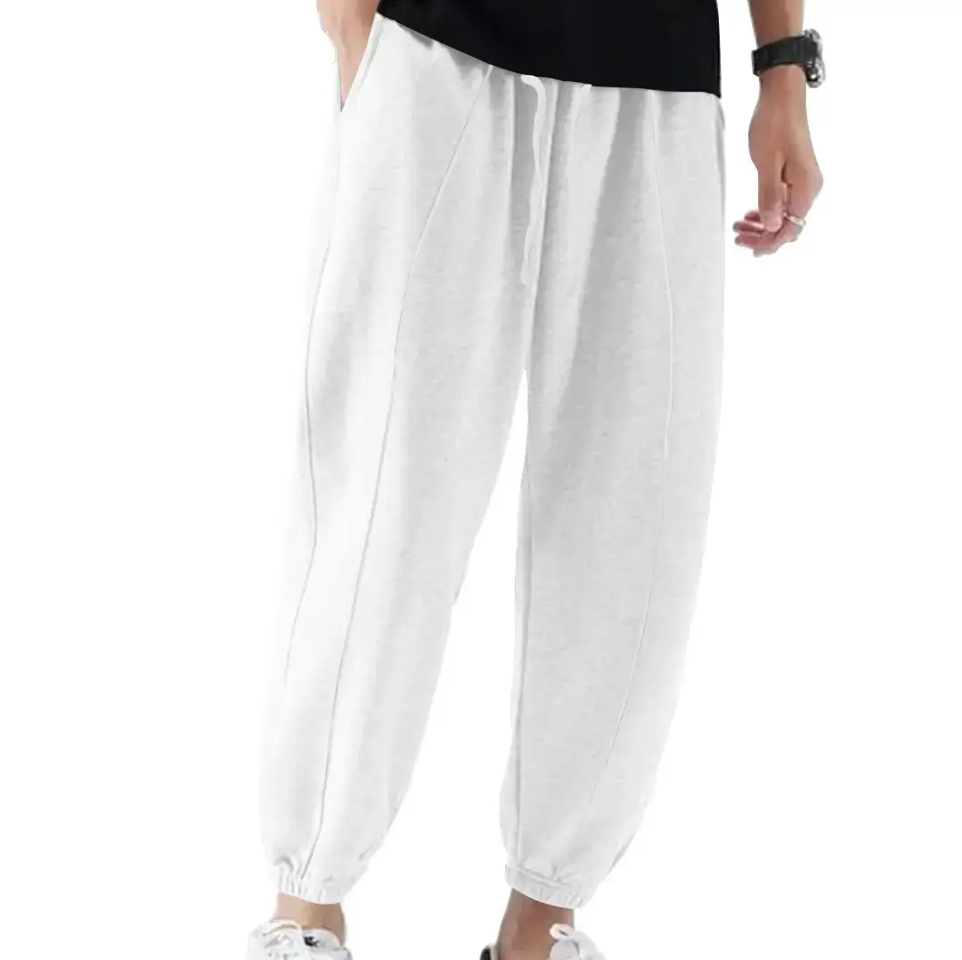 Blue Solid Plus Size Casual Jogger Pants for Men - Image 12