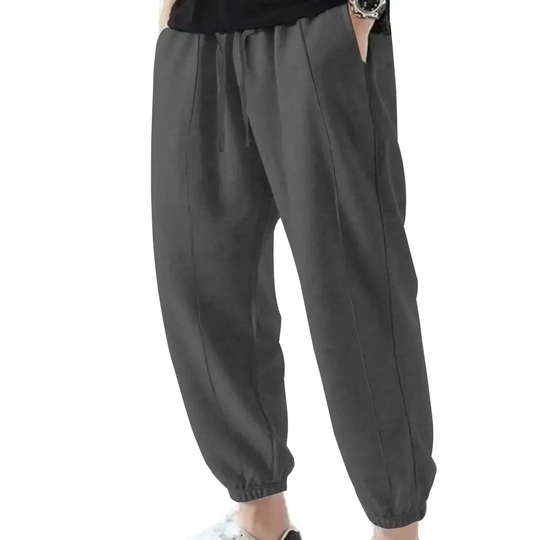 Blue Solid Plus Size Casual Jogger Pants for Men — feature 11