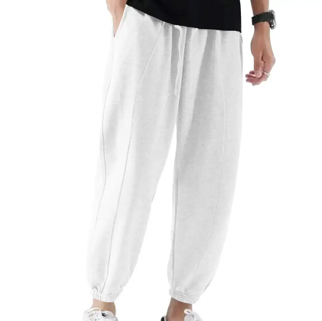 Blue Solid Plus Size Casual Jogger Pants for Men — feature 13