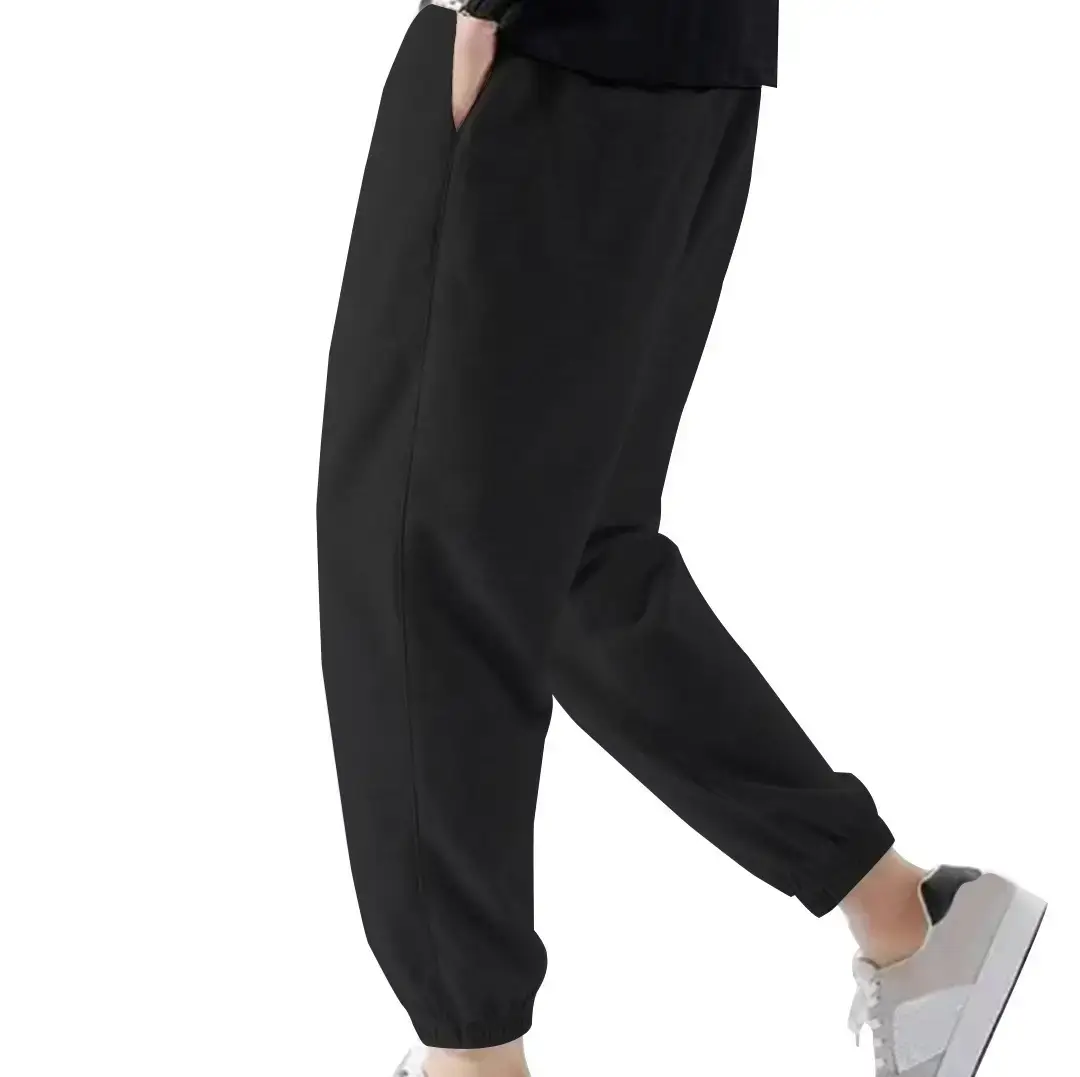 Blue Solid Plus Size Casual Jogger Pants for Men — feature 28