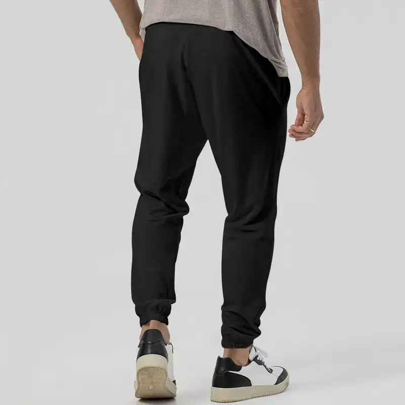 Blue Solid Plus Size Casual Jogger Pants for Men — feature 29