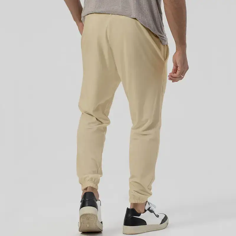 Blue Solid Plus Size Casual Jogger Pants for Men — feature 43