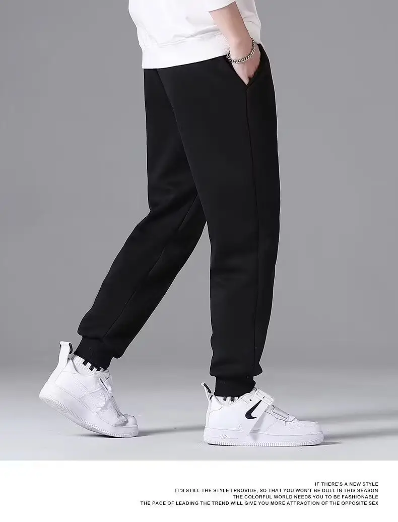 Men Fleece Lined Warm Jogger Pants Grey — feature 34