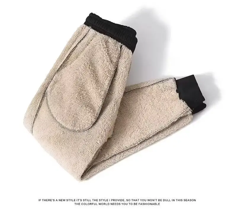 Men Fleece Lined Warm Jogger Pants Grey — feature 36