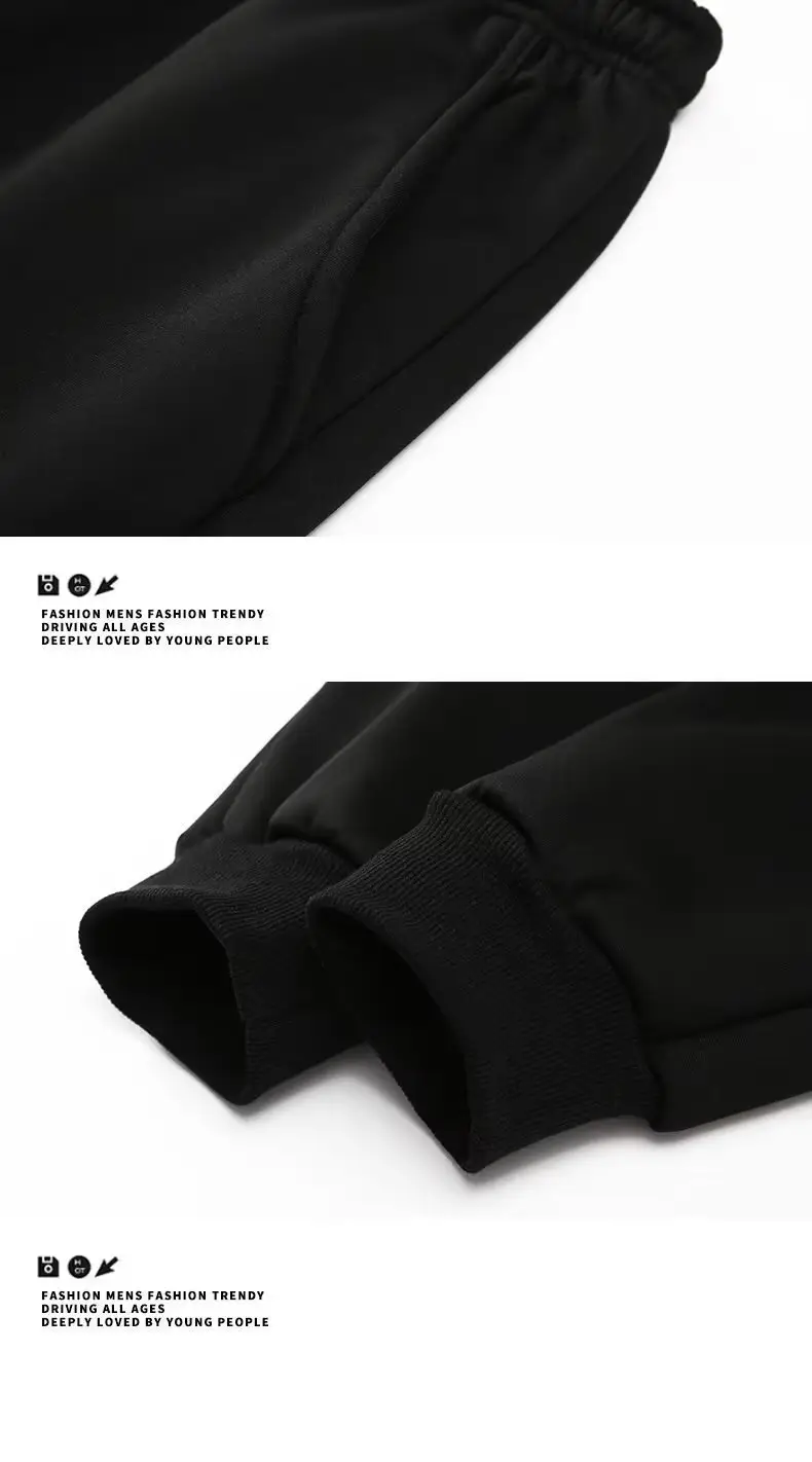 Men Fleece Lined Warm Jogger Pants Grey — feature 38