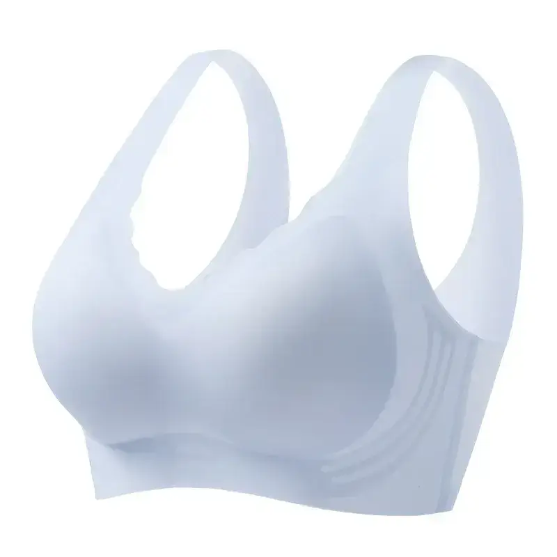 Traceless Fixed Cup Cool Summer Ice Silk Bra - Image 11