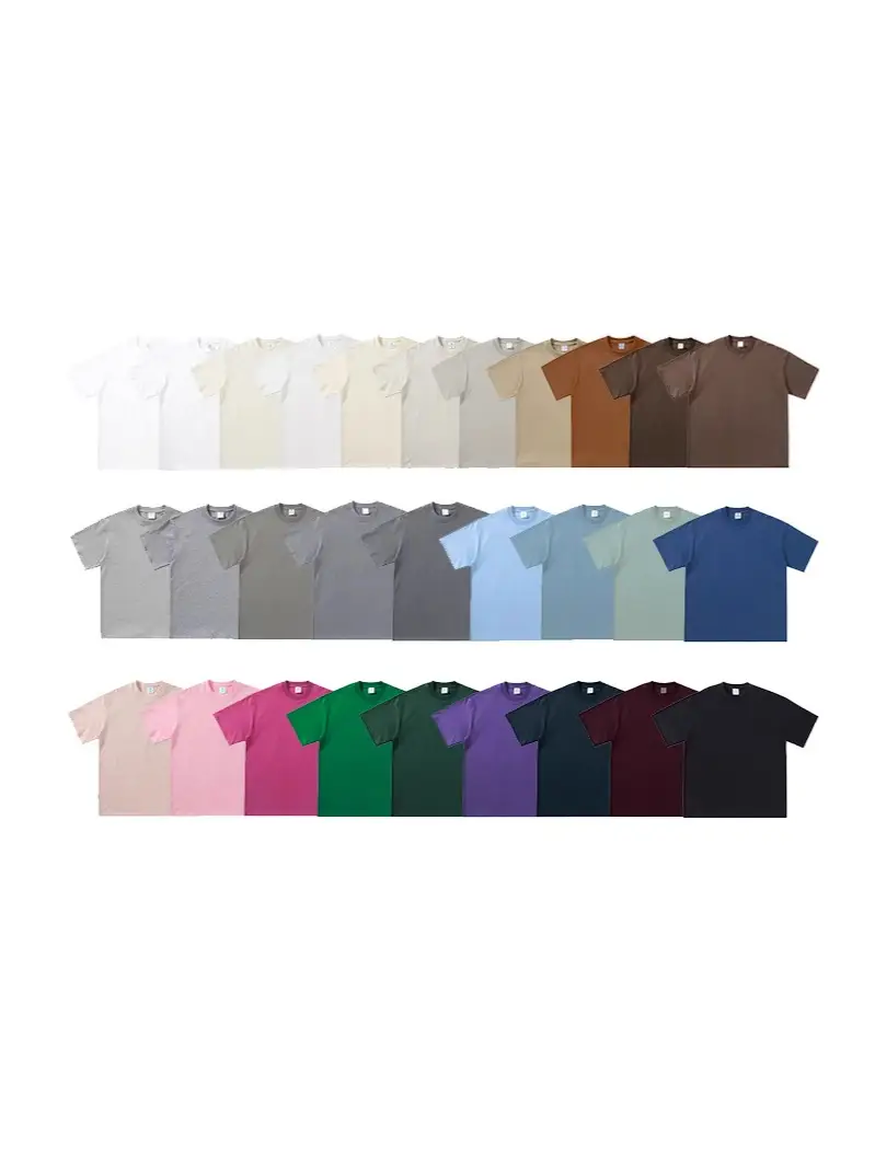 Cotton 280G White T-Shirt Men Women Spring Summer - Image 46
