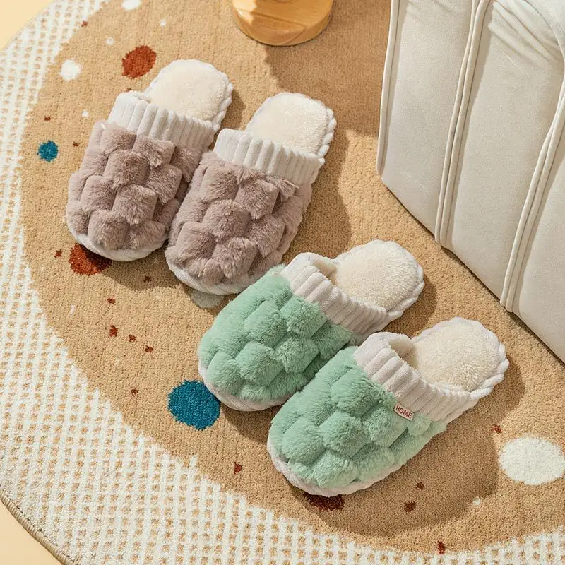 Cotton Winter Slippers for Women Warm Non-Slip