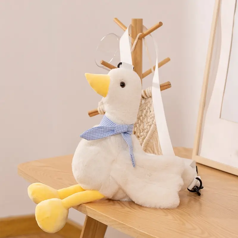 Cute Plush Duck Crossbody Bag for Girls